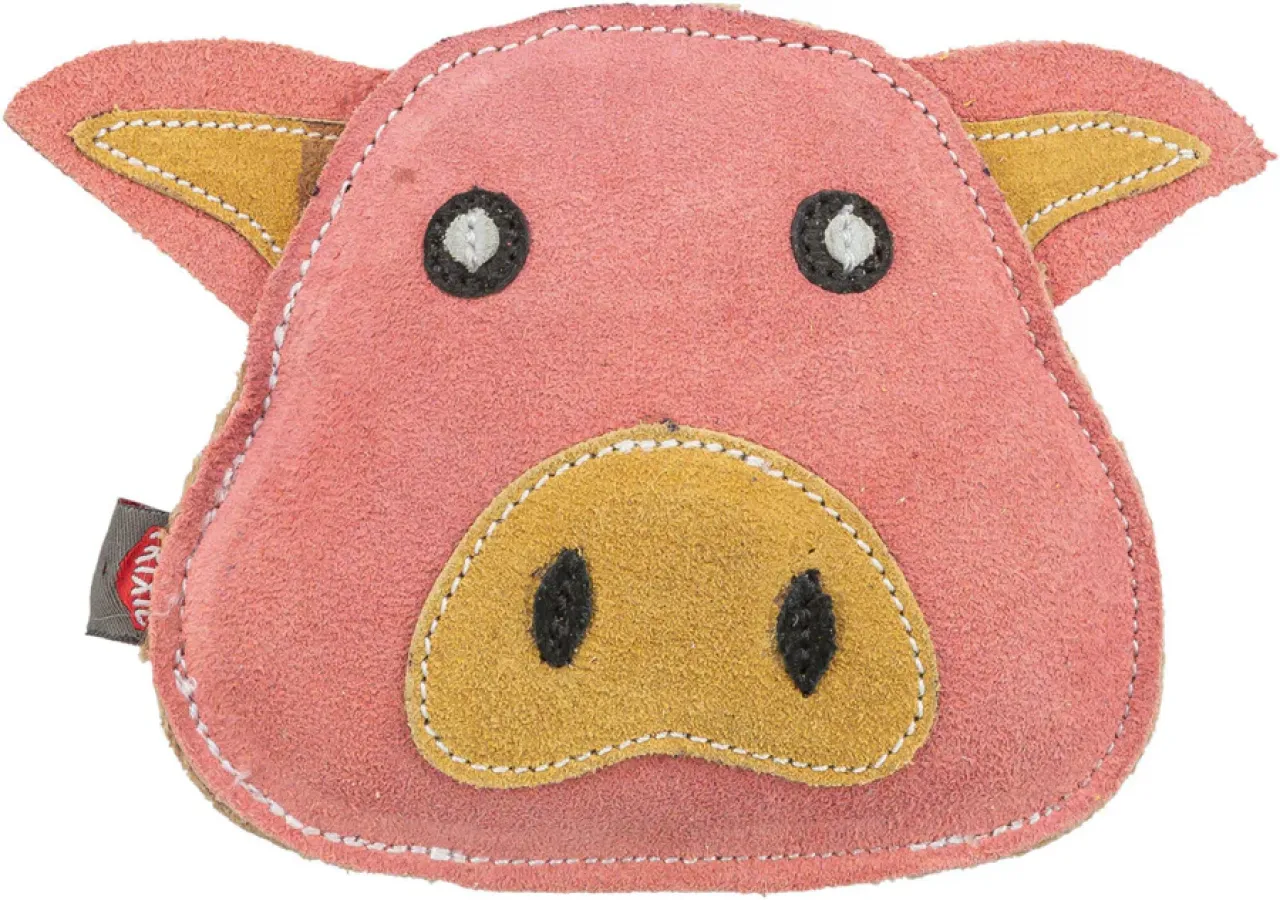 Hundespielzeug Schwein, Leder